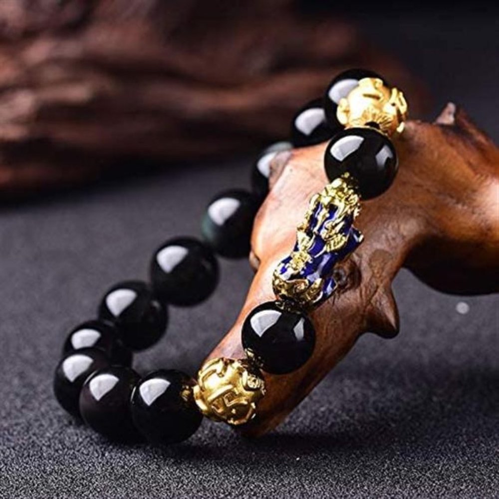 CYPRES 2 Pcs Feng Shui Black Obsidian Wealth Bracelet|Pi Xiu Bracelet - Picture 4 of 7